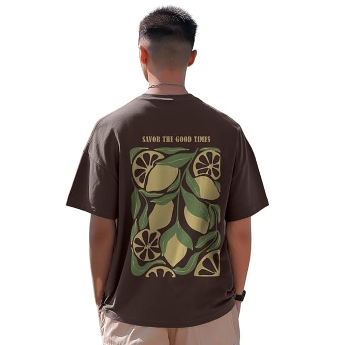Mens Cotton Graphic Print Oversized Fit T-Shirt